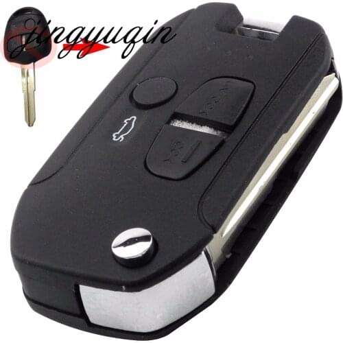 Jingyuqin 10pcs/lot 3 Button Car Remote Key Shell For Mitsubishi Lancer EVO Colt Outlander Mirage Flip keyless Fob Cover Case