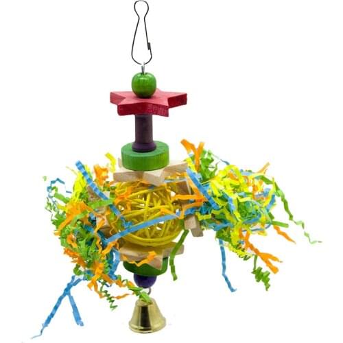 Colourful Pet Parrot Toy Bird Bell Ball For Parakeet Chew Fun Cage Pet Bird Toy Pet Supplies