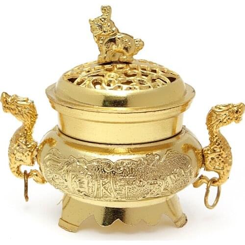 Vintage Design Tibetan Style Sandalwood Incense Burner Ssangyong Incense Censer Craft Decor Buddhist Living Room Car Supplies