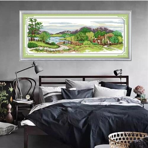 Land of idyllic beauty Home Decor Cross Stitch Kits Printed Canvas DMC Counted printed Cross-stitch set Embroidery Needlework