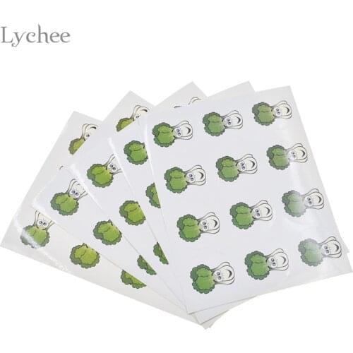Lychee Life 60pcs Cabbage Cartoon Label Sticker Kawaii Creative Cute Decoration Stickers Sealing Sticker For Office Supplies