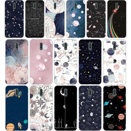 384FG Star Space Moon gift Soft Silicone Tpu Cover phone Case for Nokia 2.1 2.3 3 3.1 4.2 5 5.1 Plus 7.2 6 8