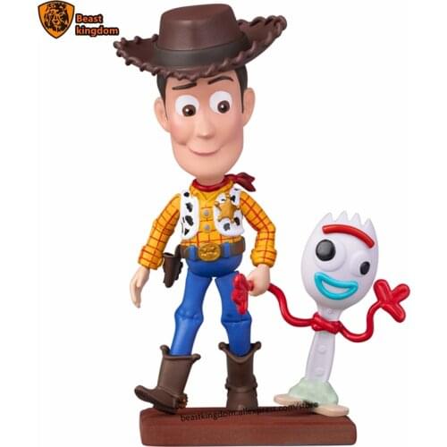 Beast kingdom Disney PIXAP Toy Story WOODY FORKY mini egg Attack Series garage Garage Kits Model Kits Collecting gift toys