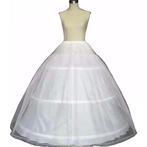 New 3 hoop white petticoat Crinoline Underskirt for bridal wedding dress Gown 2021