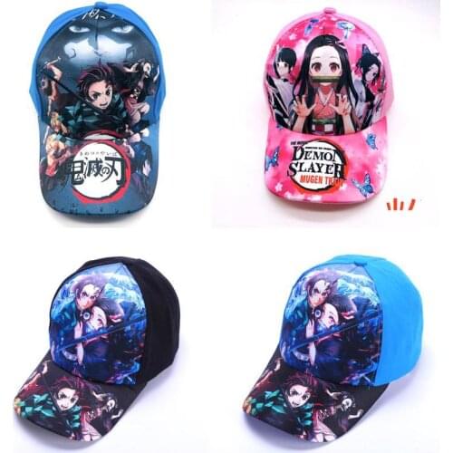 NEW Demon Slayer Kamado Tanjirou Kamado Nezuko pattern Hat cap Model sunshade peaked cap Gift