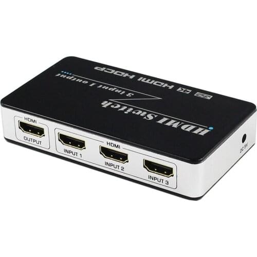 New 4K HDMI Switch 3 in 1 out 3 Port HDMI Switcher 3x1 3D with IR Wireless Remote Control for PC DVD HDTV 1080P