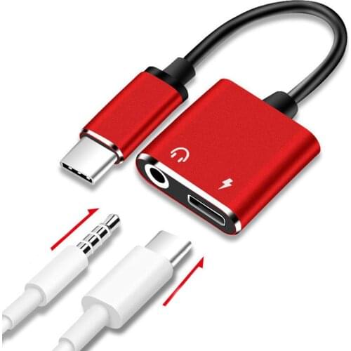 2 in 1 Type-C to 3.5mm Headset Jack Audio Converter Music Quick Charging Adapter