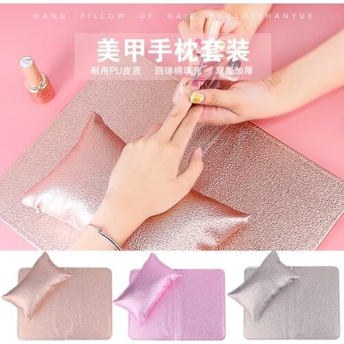 Fashion Hand Cushion Holder Soft Comfortable PU Leather Sponge Arm Rest Design Nail Pillow Manicure Art Beauty Nail Mat Pad