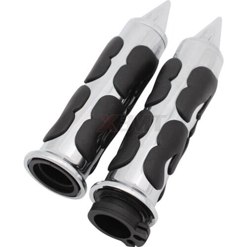 Motorcycle 25mm 22mm 1" 7/8" Rubber Hand Grip Handlebar For Harley Kawasaki Suzuki Honda Cruiser Chopper Custom