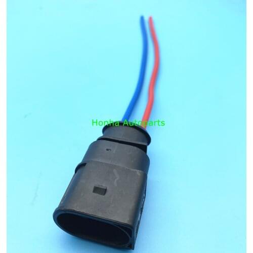 VW 6.3mm and 2pin/way Fan plug male Car Connector 1J0973852 1J0 973 852 wire harness