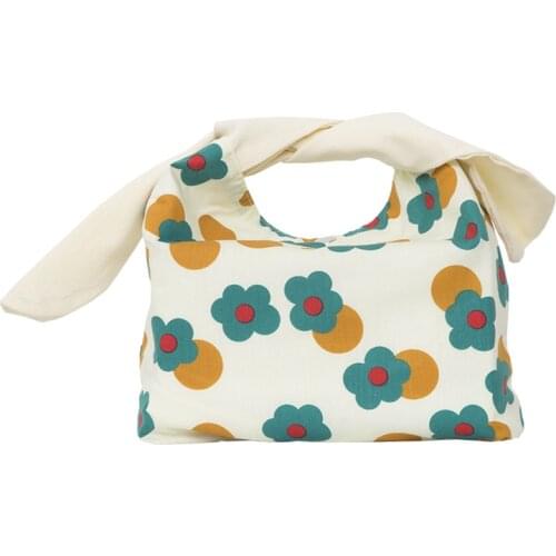 Cute Rabbit Ears Tote Bag Student Lunch Bag Office Worker Lunch Bag Womens Storage Cosmetic Bag Coin Purse