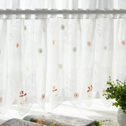 Simple lace hollow European usage partition door kitchen curtain shade decorative half curtain