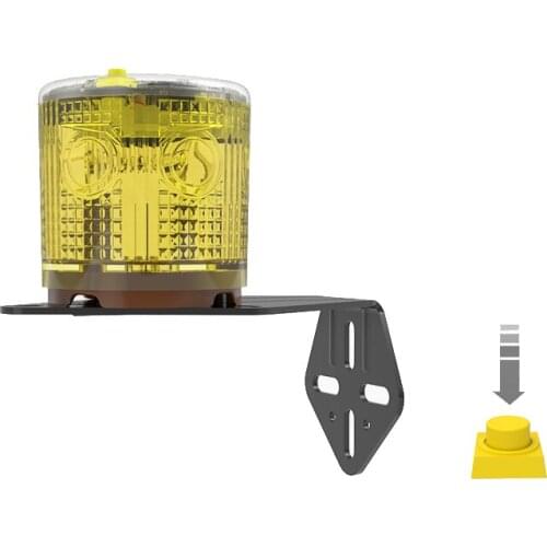 1000mAh Battery Optically Controlled Solar Power Alarm Lamp With ON/OFF Button Safety Signal Beacon Traffic Light 6 LED