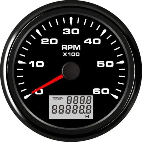 85mm LCD Digital Tachometer 6000 /8000 /3000 RPM Tacho Gauge Car Marine RPM Tachometer Gauge with 7 Color Backlight for Audi BMW