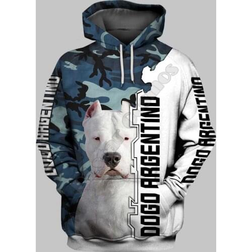 Dogo Argentino 3D Hoodies Printed Pullover Men For Women Funny Sweatshirts Sweater Animal Hoodies Drop Shipping 06