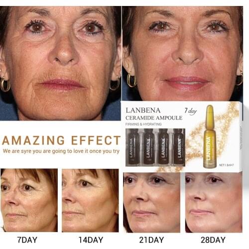 LANBENA Ceramide Ampoule Serum Moisturizing Firming Anti-Wrinkle Shrink Hydrating Anti-Aging Nourishing Skin Care For 7 Days