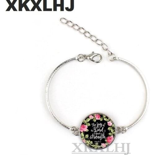 XKXLHJ Bible Poetry Bracelet God on her, she will not degenerate into a female Christian faith gift