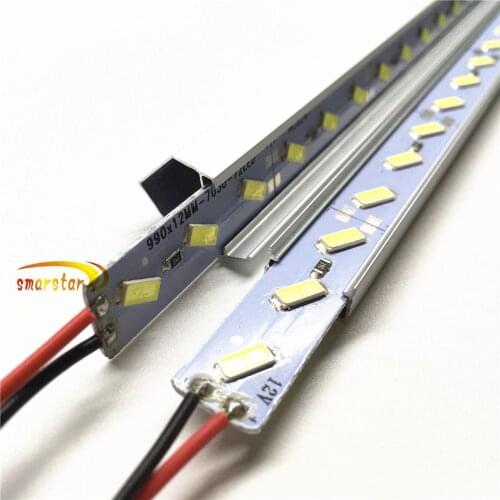 0.5m 19.7 inches Aluminum Channel 7030 Led Rigid Strip Lights U V-Shaped Shell DC 12 V 50cm 36leds 11Watts LED Bar Light Lamp