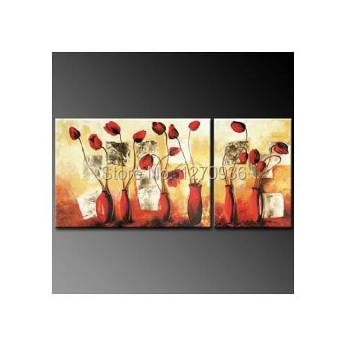 100% Handmade Classic Yet Open Roses in a Vase Flower Oil Painting on Canvas Opening Roses Flower Oil Painting for Living Room