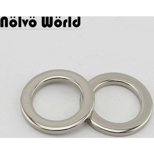 30pcs 3 size 25mm 32mm 39mm Welded solid casting squared edge circle ring,tabular rings metal Buckles