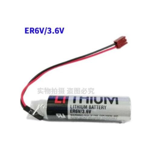 5pcs Original ER6V/3.6V 2400mAh PLC Lithium Battery Pack with Plug ER6V 3.6V 2400mAh Industrial Battery