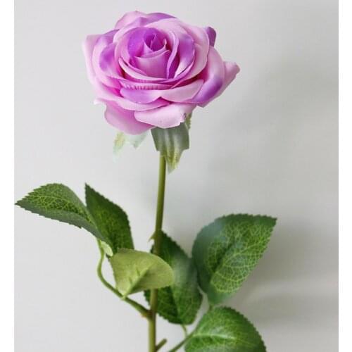 50pc/lot Artificial Silk Rose Flower Wedding Rose Valentines Gift Silk Flower gorgeous flower Party flowers