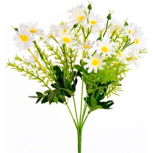 6 heads/bouquet African chrysanthemum flower wedding flower Faux Artificial Silk Floral Bouquet for home table decoration Craft