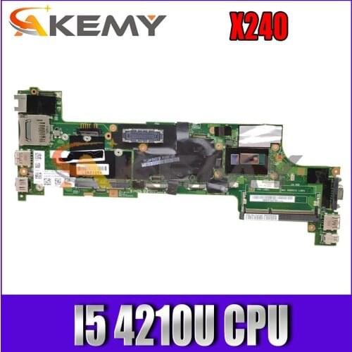 Akemy VIUX1 NM-A091 For Lenovo Thinkpad X240 Notebook Motherboard CPU I5 4210U 100% Test Work FRU 00HM950 00HM952 00HM954
