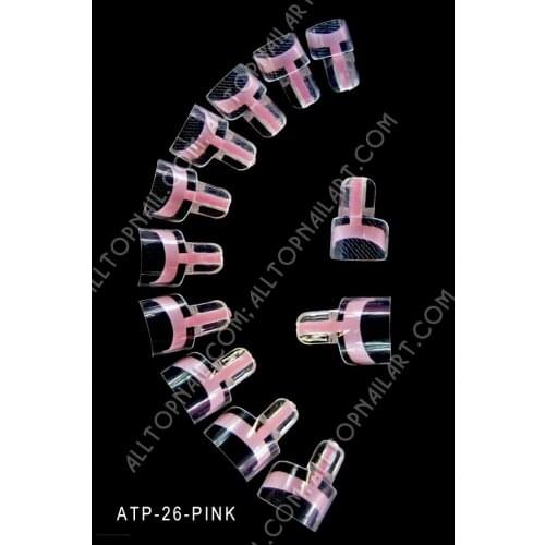 Free shipping by FedEx&DHL 200 sets Pink French Nail Art Wrap Plus Tips 16 Sizes Professional Salon Manicure Nail French Tips