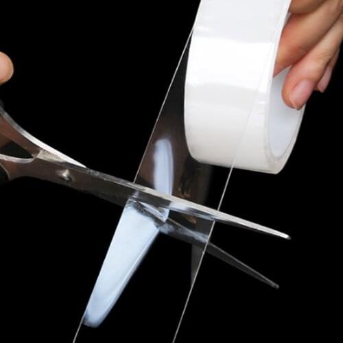 Household Transparent Magic Nano Tape Washable Reusable Double-Sided Tape Adhesive Nano-No Trace Paste Removable Glue Waterproof