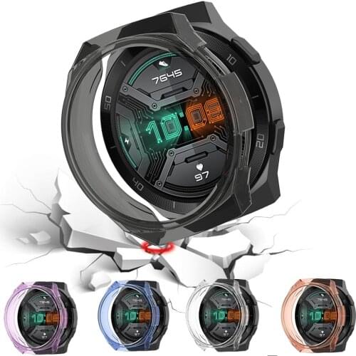 For Huawei watch GT 2e TPU Case 46mm Silicone Shockproof Protective Cover gt2e 46mm Smart Watch Soft TPU Protector Shell Frame