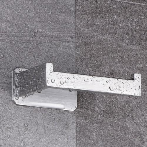 Toilet Paper Holder Tissue Rack Wall Mounted Bathroom Kitchen Roll Holder Paper Tissue Rack Hook Modern Black Hanger