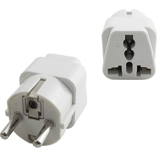 UK US AU To EU EURO France Germany Korea Travel AC Plug Adapter Travel Adapter Electric Plugs Round Sockets Converter