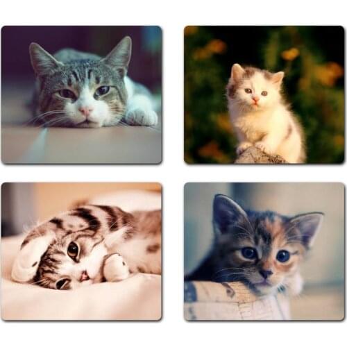 Cat Comfort Mouse Mat Gaming Mousepad Non slip Cushion Square Thickness 2mm