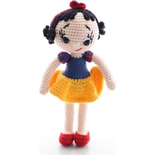 Finecraft Princess Doll 100% Organic Handmade Cotton Yarn Knitted And Stuffed Plush Toy