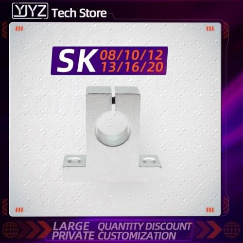 1/2/4pcs free shipping SK8/10/12/13/16/20 linear bearing rail shaft Support Linear Shaft Linear Rod CNC Router 3D printer Part