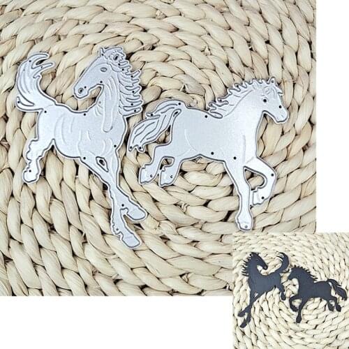 Suitable for metal cutting mold and scrapbook photo album DIY greeting card making 3D creative horse animal mold 2020 NEW