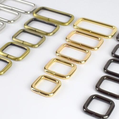 50 mm / 2" Metal Rectangle Rings (pack of 20) - Antique brass- Hand Bag Hardware