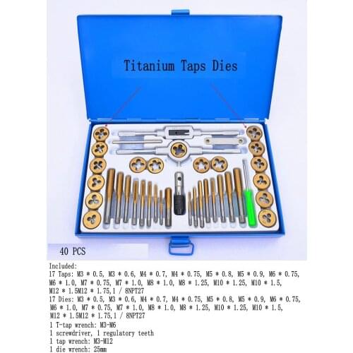 Taps Banya Hardware Tools / hand tapping wrench Banya cutter hand / 40PCS