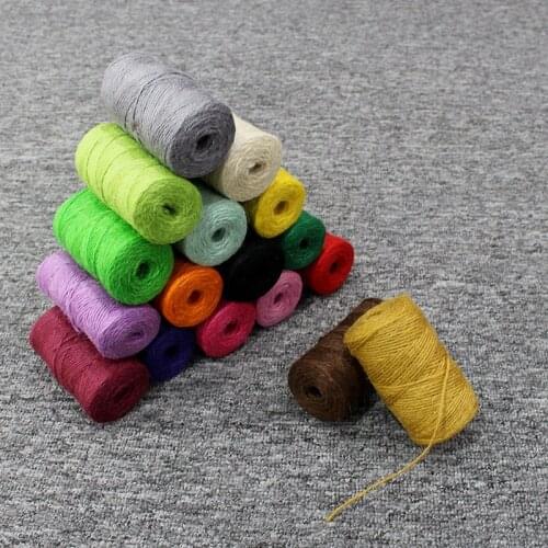 1 roll 100 meters multi-color hemp tape 2MM3 shares environmental protection handmade materials DIY hemp rope decoration