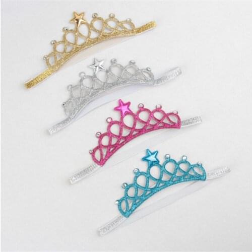 Fashion Children Headband Polyester Headbands Cute Star Birthday Party Bling Shining Accessory Headwear Girls Hair Accessories