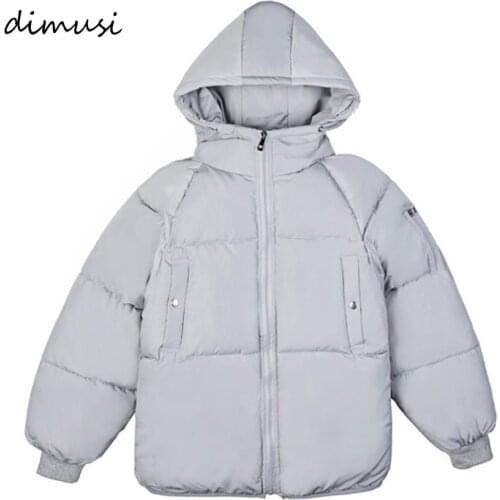 DIMUSI Winter Jacket Mens Fashion Cotton Thick Warm Parkas Coats Man Casual Outwear Windbreaker Hoodies Bomber Jackets Clothing