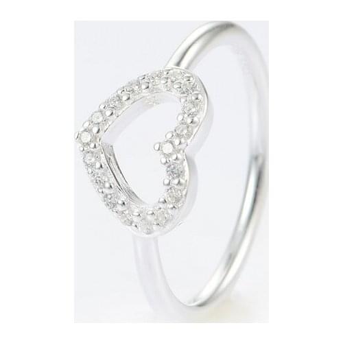 New European Vintage 925 Sterling Silver Ring Heart Wedding Party Rings Fits European Brand Jewelry RIP129