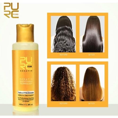 PURCs New 12% Brazilian Keratin Hair Care For Straightening Hair Repairs By Dry Damaged High Speed Lock Water TSLM2