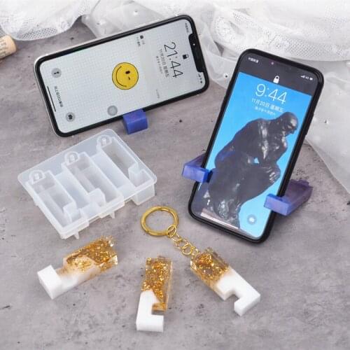 YZY New Phone Holder Keychain Holder Silicone Mold Funny Mold Kawaii Silicone Mold Resin DIY Pendant Mold
