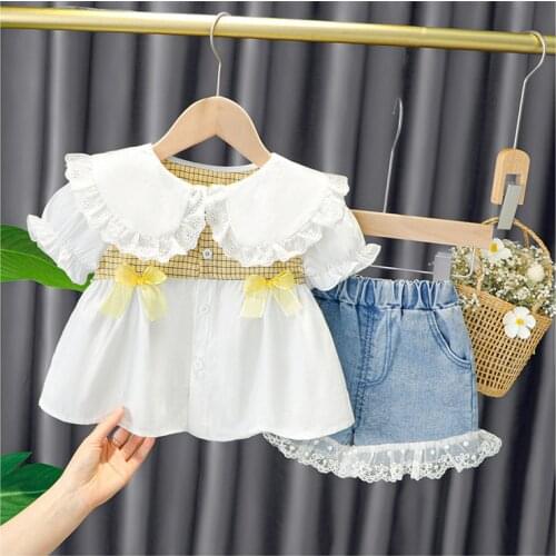 0-5 Years Summer Girl Clothing Set 2021 New Casual Fashion Cartoon Active T-Shirt+ Pant Kid Children Baby Toddler