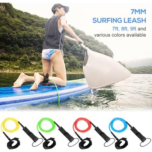 Surfboard Leash Surf Leash Stand Up Paddle Board Leash for Short Board Long Board Stand up Paddle Board Surfing Rope Ankle Leash