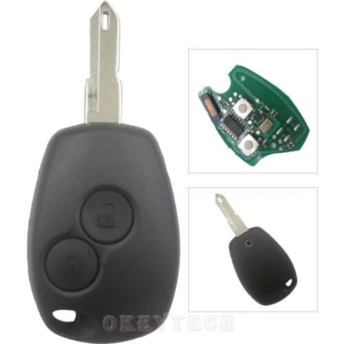 Okeytech PCF7946 chip Remote Key 433MHz 2 buttons Keyless Entry Fob for Renault Megane Modus Clio Kangoo Logan Sandero Duster