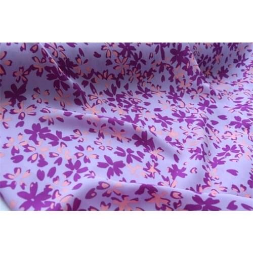 Silk printed double Joe clothing fabric cloth BH1723 0.5m