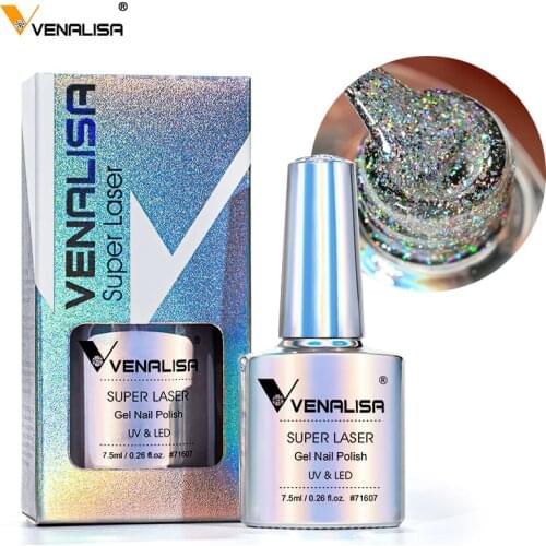 Venalisa New Arrival Super Laser Gel Nail Polish Glitter Effect Sparkling Semi Permanent VIP3 Colors Beauty UV Nail Gel Lacquer